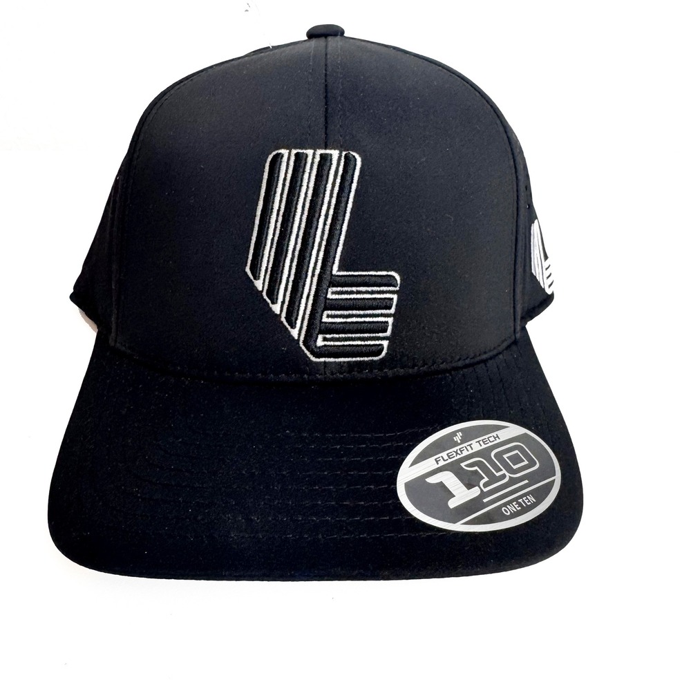 LIV Golf Flexfit 110 Mesh Back Hat Black Yupoong Snapback Cap 23LGU50-LG102 NEW